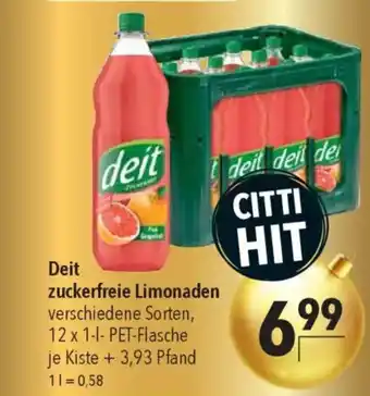 CITTI Markt Deit zuckerfreie Limonaden Angebot