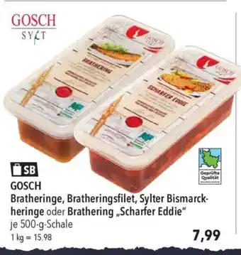 CITTI Markt GOSCH SYLT Bratheringe, Bratheringsfilet, Sylter Bismarck- heringe oder Brathering „Scharfer Eddie" Angebot