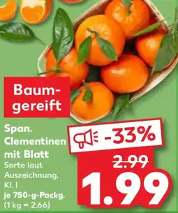 Kaufland Span. Clementinen mit Blatt Angebot
