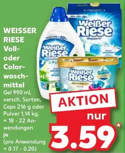 Kaufland WEISSER RIESE Voll oder Colorwaschmittel Angebot