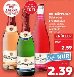 Kaufland ROTKÄPPCHEN Sekt oder Fruchtsecco Angebot