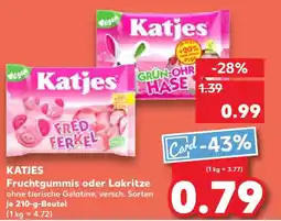 Kaufland KATJES Fruchtgummis oder Lakritze Angebot