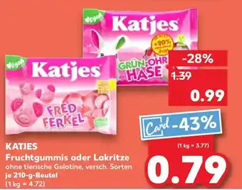 Kaufland KATJES Fruchtgummis oder Lakritze Angebot