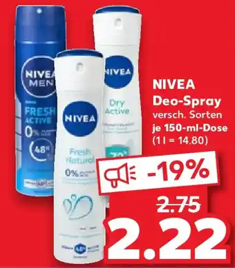 Kaufland NIVEA Deo Spray Angebot