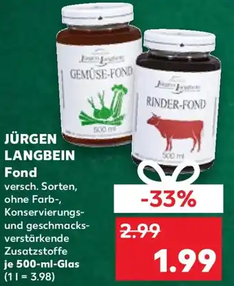 Kaufland JÜRGEN LANGBEIN Fond Angebot