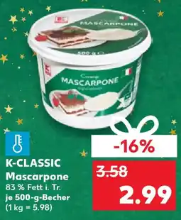 Kaufland K-CLASSIC Mascarpone Angebot