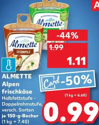 Kaufland ALMETTE Alpen frischkäse Angebot