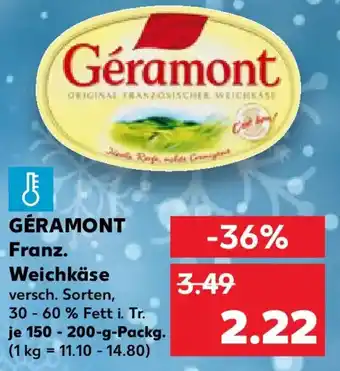Kaufland GÉRAMONT Franz. Weichkäse Angebot