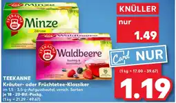 Kaufland TEEKANNE Kräuter oder Früchtetee Klassiker Angebot
