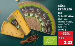 Kaufland KÄSE- REBELLEN Bio Schnittkäse Angebot