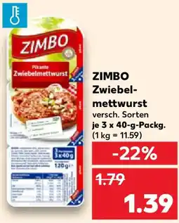 Kaufland ZIMBO Zwiebelmettwurst Angebot