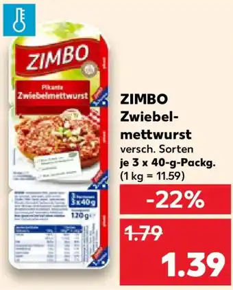 Kaufland ZIMBO Zwiebelmettwurst Angebot