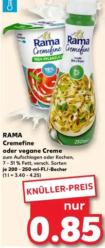 Kaufland RAMA Cremefine oder vegane Creme Angebot