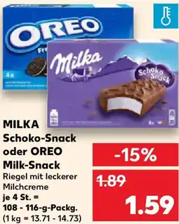 Kaufland MILKA Schoko Snack oder OREO Milk-Snack Angebot