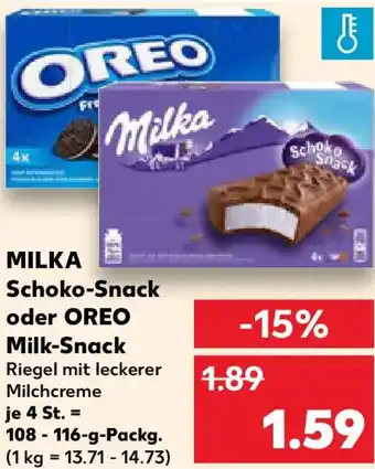 Kaufland MILKA Schoko Snack oder OREO Milk-Snack Angebot