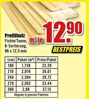 B1 Discount Baumarkt Profiholz Angebot