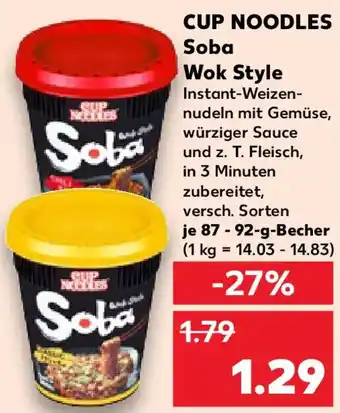 Kaufland CUP NOODLES Soba Wok Style Angebot