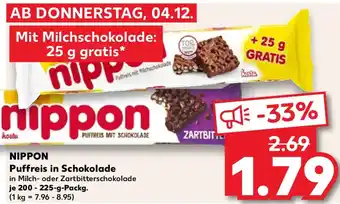 Kaufland NIPPON Puffreis in Schokolade Angebot