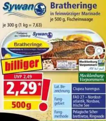 Norma Sywan Bratheringe Angebot