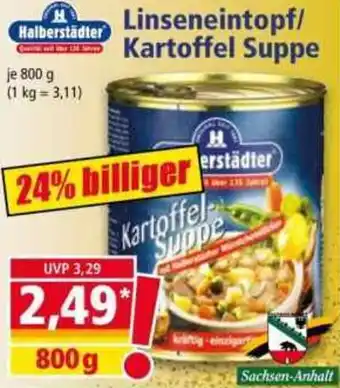 Norma Halberstädter Linseneintopf/ Kartoffel Suppe Angebot