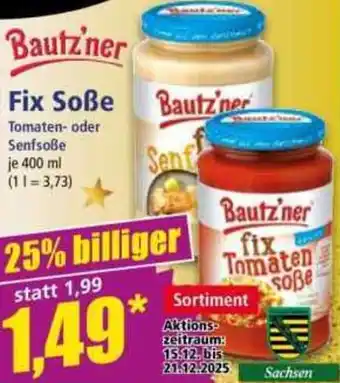 Norma Bautz'ner Fix Soße Angebot