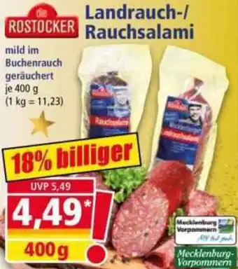 Norma die ROSTOCKER Landrauch-/ Rauchsalami Angebot