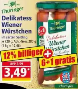 Norma Thüringer Delikatess Wiener Würstchen Angebot
