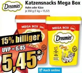 Norma Dreamies Katzensnacks Mega Box Angebot