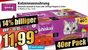 Norma Whiskas Katzennassnahrung Angebot