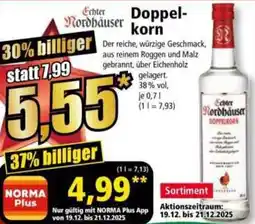 Norma Echter Nordhäuser Doppelkorn Angebot