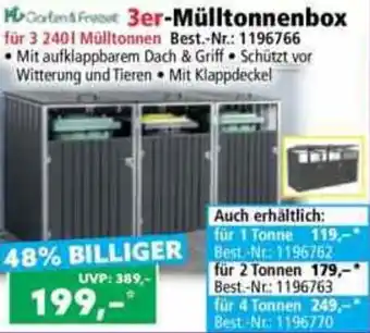 Norma Garten & Freizeit 3er-Mülltonnenbox Angebot