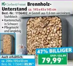 Norma Garten & Freizeit Brennholz Unterstand Angebot