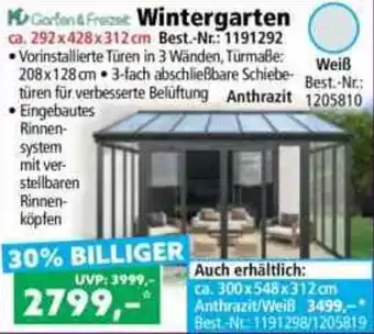 Norma Garten & Freizeit Wintergarten Angebot