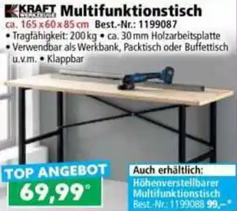 Norma KRAFT WERKZEUGE Multifunktionstisch Angebot