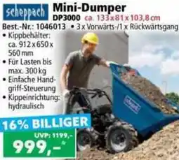 Norma Scheppach Mini-Dumper DP3000 Angebot