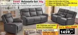Norma Elektr. Relaxsofa-Set 3tlg. Angebot