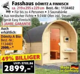 Norma Fasshaus DOMITZ A FINNISCH Angebot