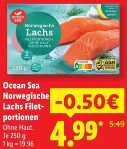 Lidl Ocean Sea Norwegische Lachs Filetportionen Angebot