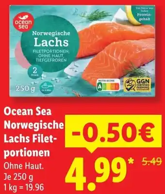 Lidl Ocean Sea Norwegische Lachs Filetportionen Angebot