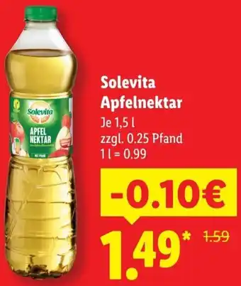 Lidl Solevita Apfelnektar Angebot