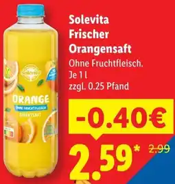 Lidl Solevita Frischer Orangensaft Angebot