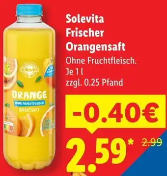 Lidl Solevita Frischer Orangensaft Angebot