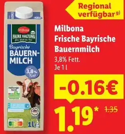 Lidl Milbona Frische Bayrische Bauernmilch Angebot