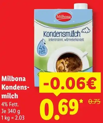 Lidl Milbona Kondensmilch Angebot