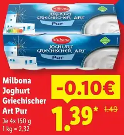 Lidl Milbona Joghurt Griechischer Art Pur Angebot