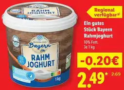 Lidl Ein gutes Stück Bayern Rahmjoghurt Angebot