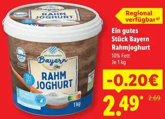 Lidl Ein gutes Stück Bayern Rahmjoghurt Angebot