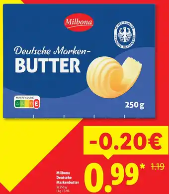 Lidl Milbona Deutsche Markenbutter Angebot