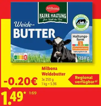 Lidl Milbona Weidebutter Angebot