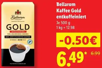 Lidl Bellarom Kaffee Gold entkoffeiniert Angebot